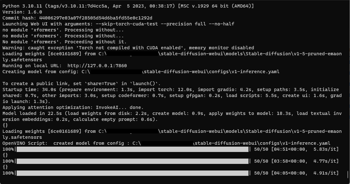 Solved: OpenVINO cannot run on gpu device (stable diffusion Script ...