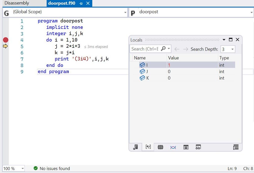 Program being "debugged"