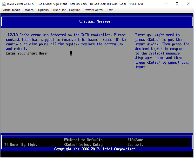 Solved Intel Integraded RAID module RMS3CC0 reporting L2/L3 cache