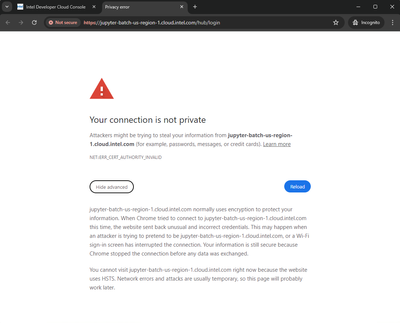 Google Chrome: Your connection is not private