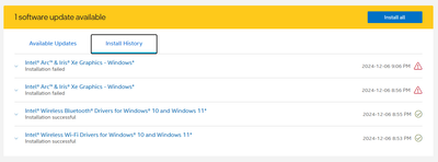 Screenshot from Driver & Support Assistant