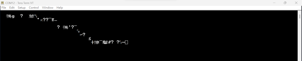 orignal baudrate 9600 shows garbled text