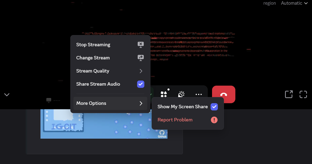 Right click your Screen Share to see these options