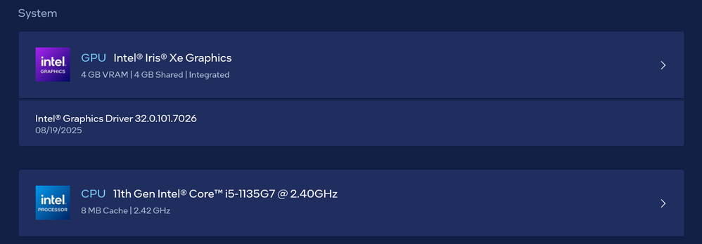 My Card And Chipset on my Laptop