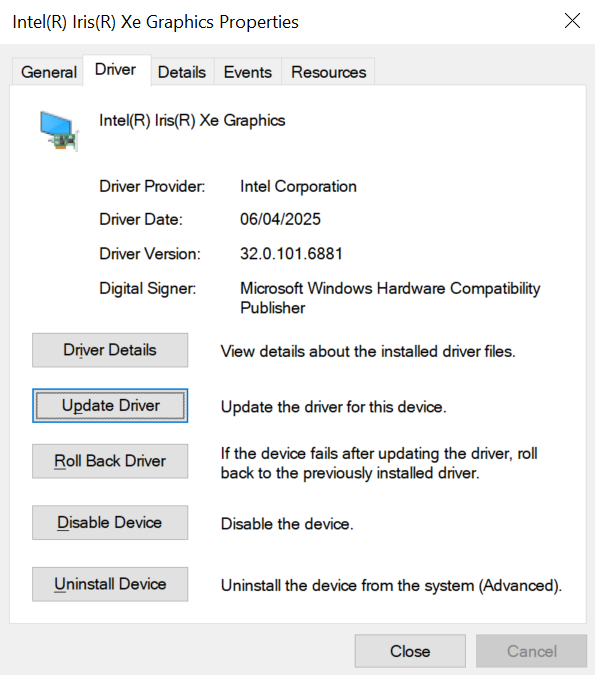 This is Old Graphics Driver